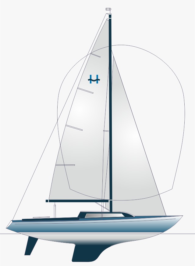 H-Boat sail plan