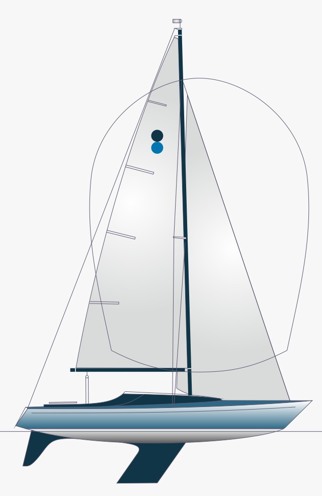 International 806 sail plan